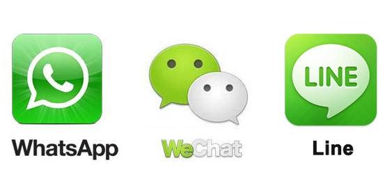 中日美大PK：Line、WhatsApp、WeChat誰更厲害？